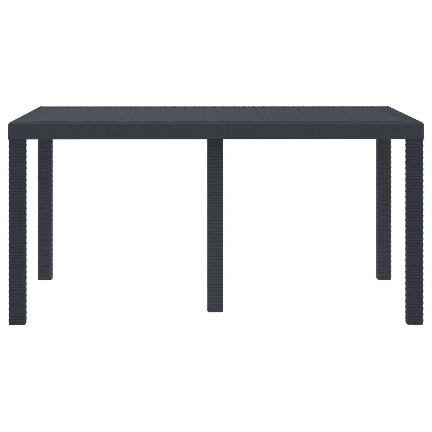 Havebord Antracitgrå 150X100X73 Cm Poly Rattan