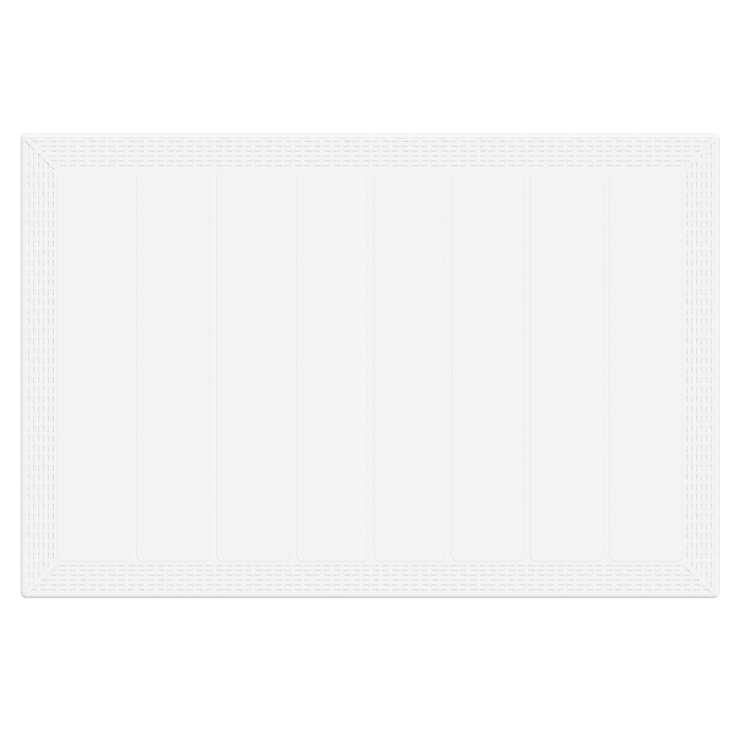 Havebord Hvid 150X100X73 Cm Poly Rattan