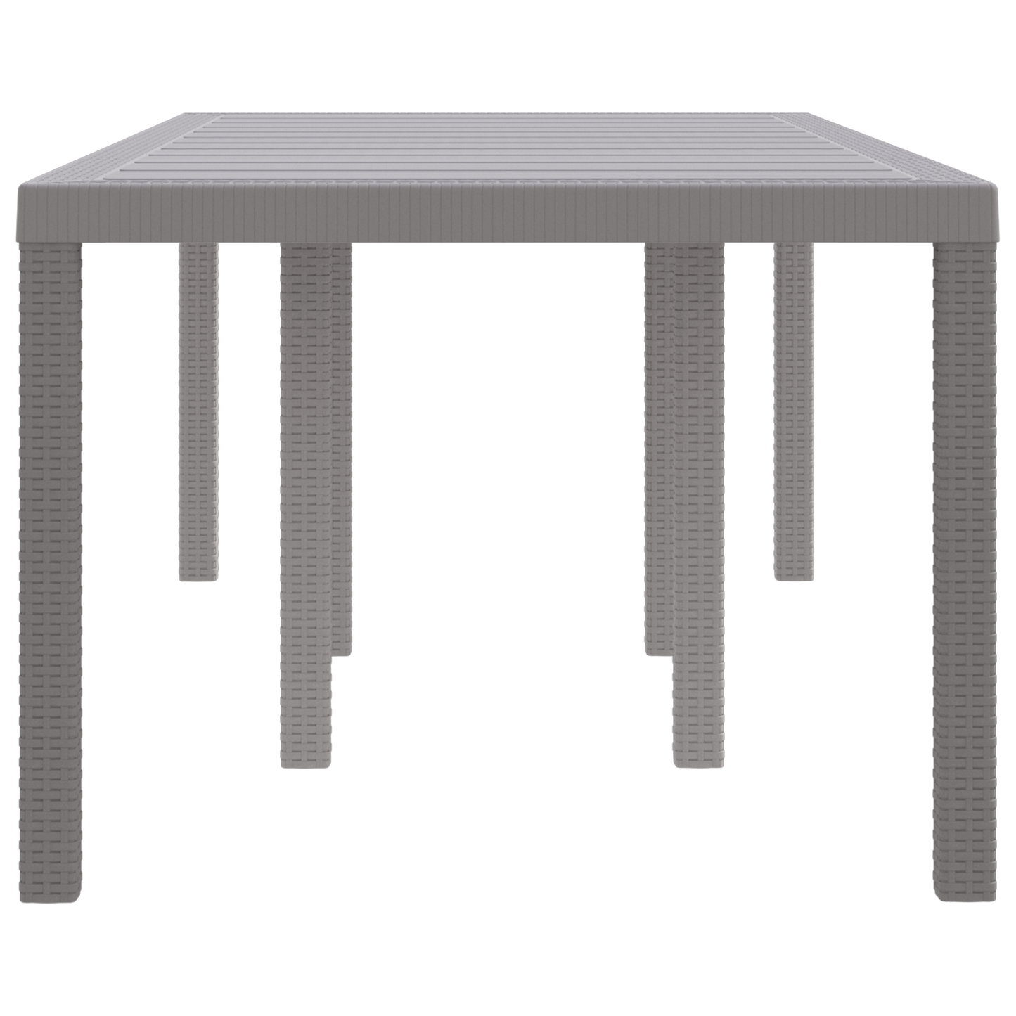 Havebord Lysegrå 200X100X73 Cm Poly Rattan