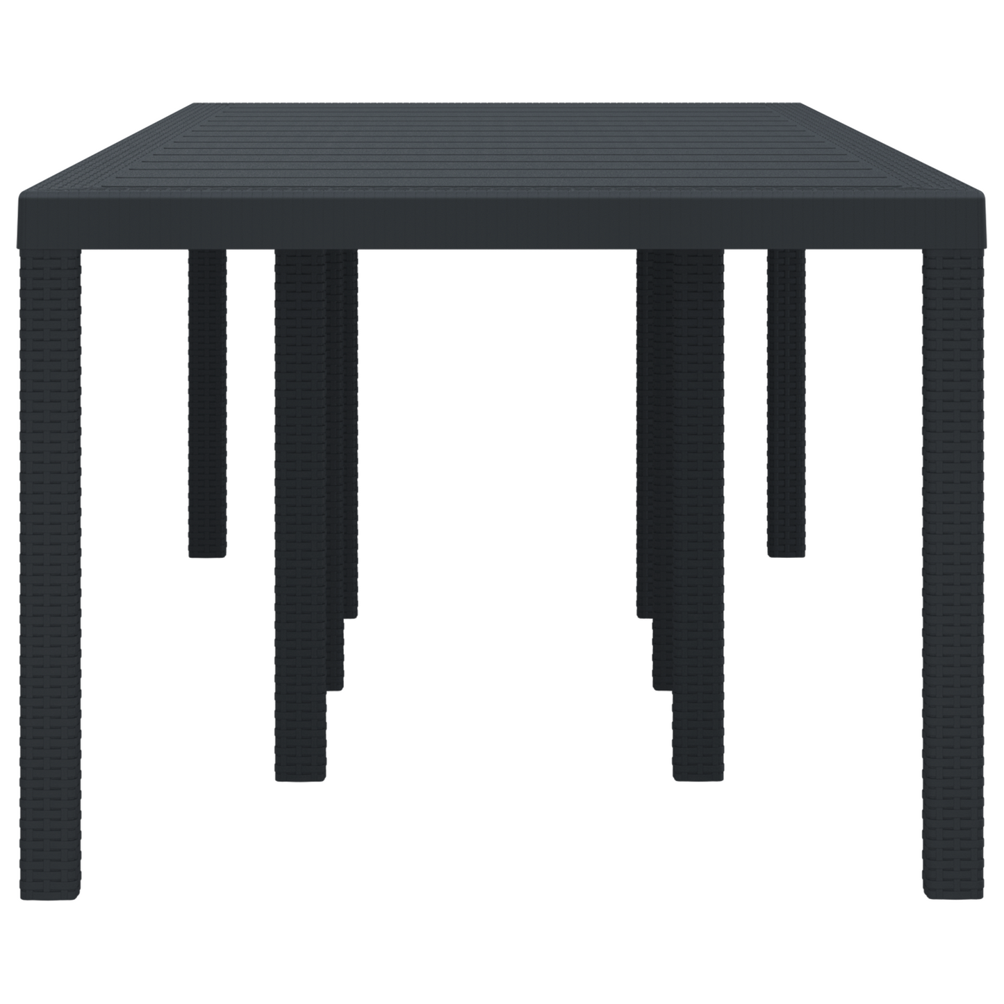 Havebord Antracitgrå 250X100X73 Cm Poly Rattan