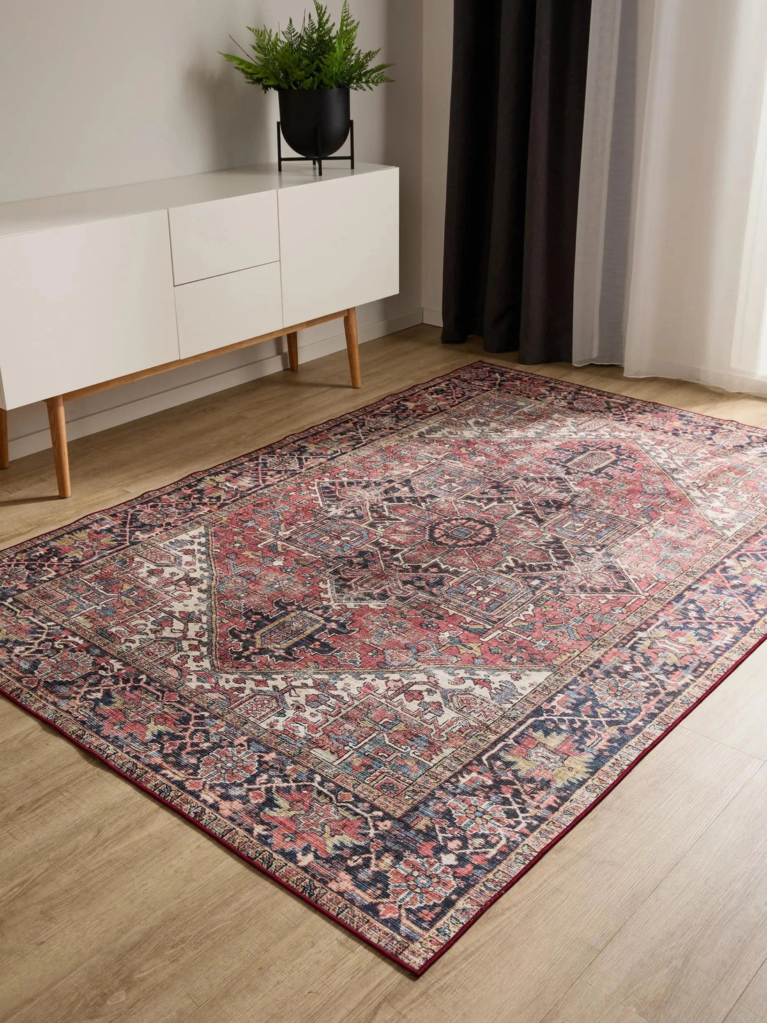 ATLAS Flerfarvet Beige Vaskbart Tæppe