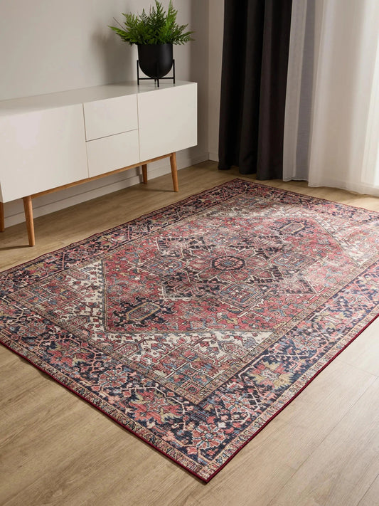 ATLAS Flerfarvet Beige Vaskbart Tæppe