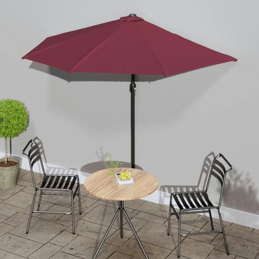 Udendørsliv — Altanparasol Med Aluminiumsstang 270x144x222 Cm Halv