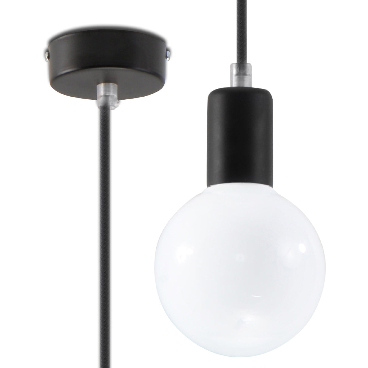 Pendellampe EDISON sort - Billede 2