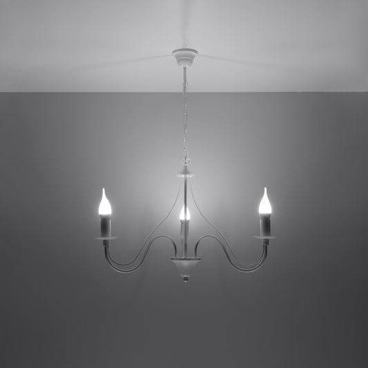 Lysekrone MINERWA 3 hvid - Hovedbillede