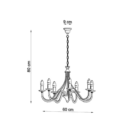 Lysekrone MINERWA 7 hvid - Billede 4