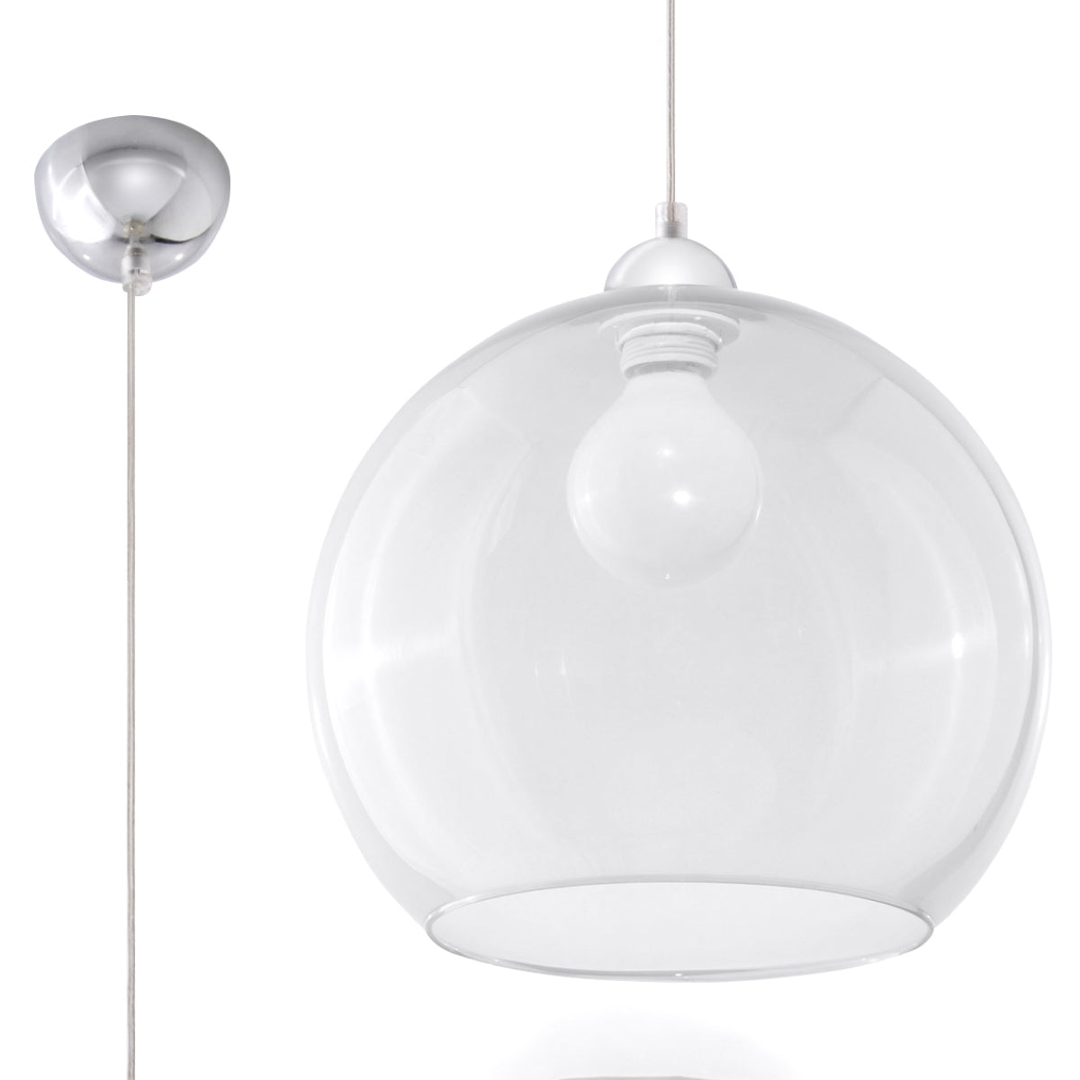 Pendellampe BALL gennemsigtig - Billede 2