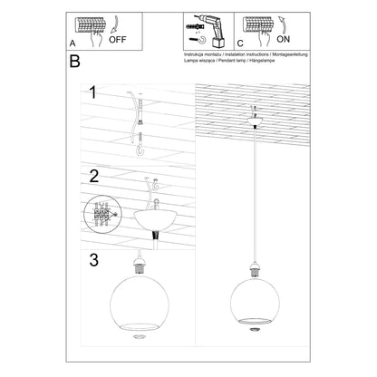 Pendellampe BALL grafit - Billede 5