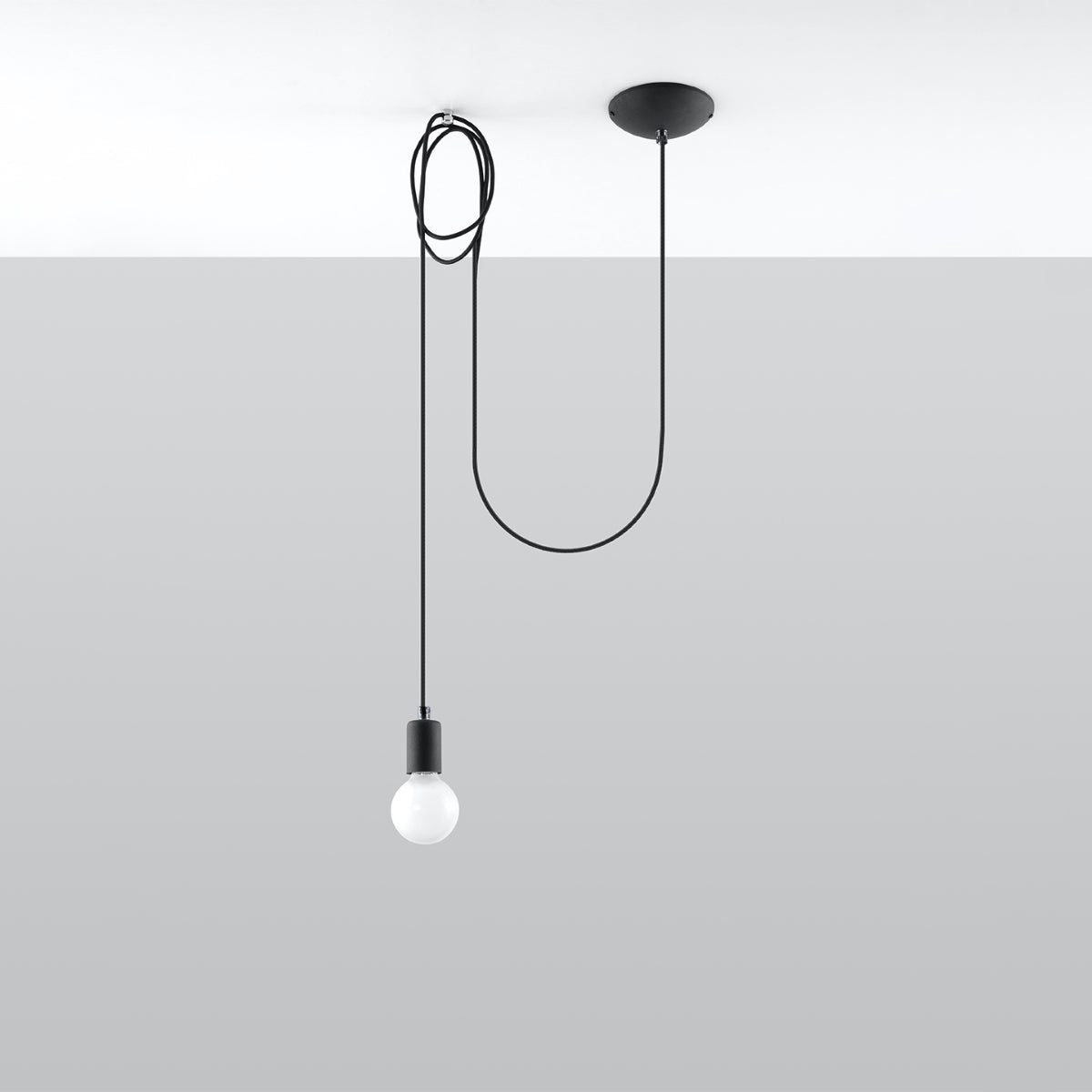 Pendellampe EDISON 1 sort - Billede 3
