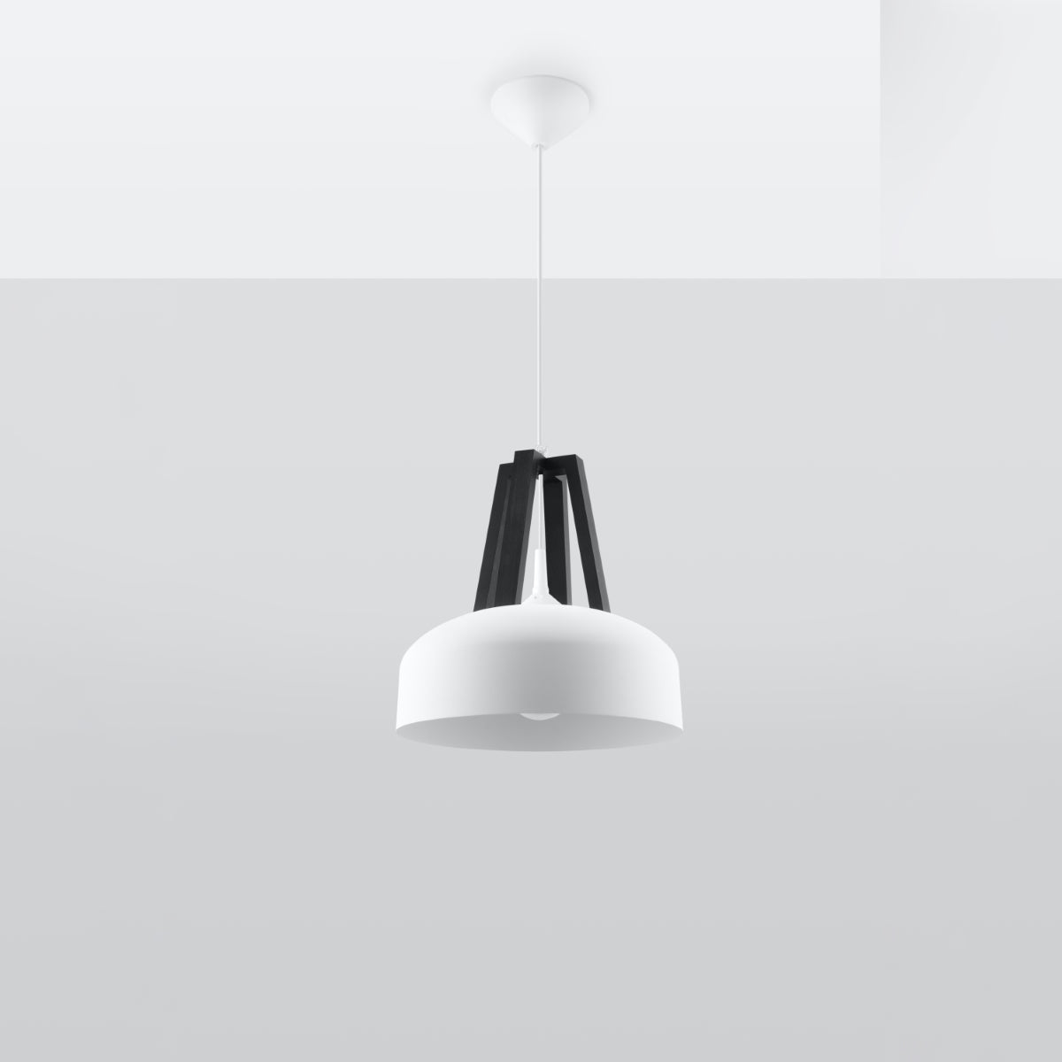 Pendellampe CASCO hvid/ sort - Billede 3