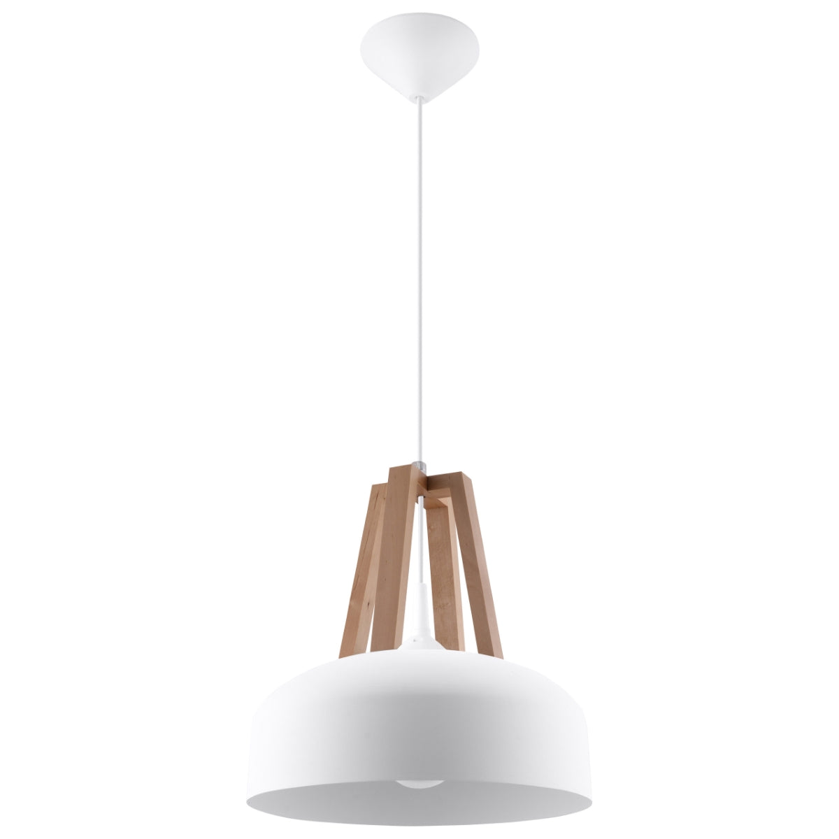 Pendellampe CASCO /naturligt træ hvid - Billede 2
