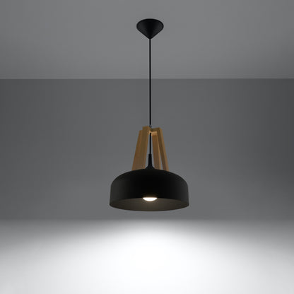 Pendellampe CASCO /naturligt træ