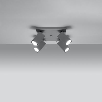 Loftslampe MERIDA 4 grå - Hovedbillede