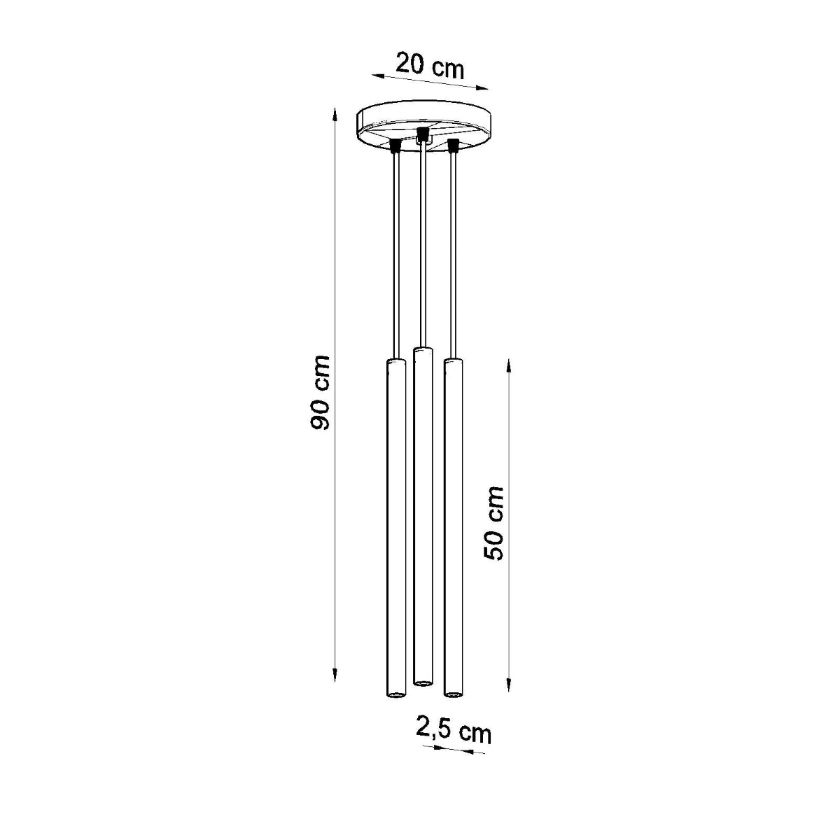 Pendellampe PASTELO 3P hvid - Billede 4