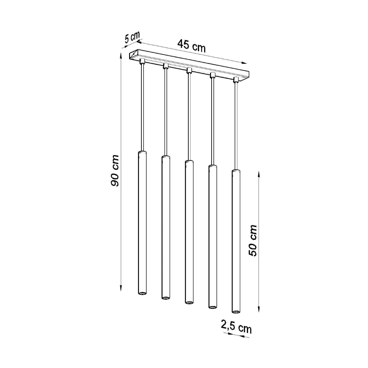 Pendellampe PASTELO 5 hvid - Billede 4