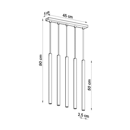 Pendellampe PASTELO 5 hvid - Billede 4