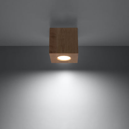 Loftlampe QUAD naturtræ - Hovedbillede