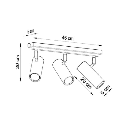 Loftslampe DIREZIONE 3 hvid - Billede 4