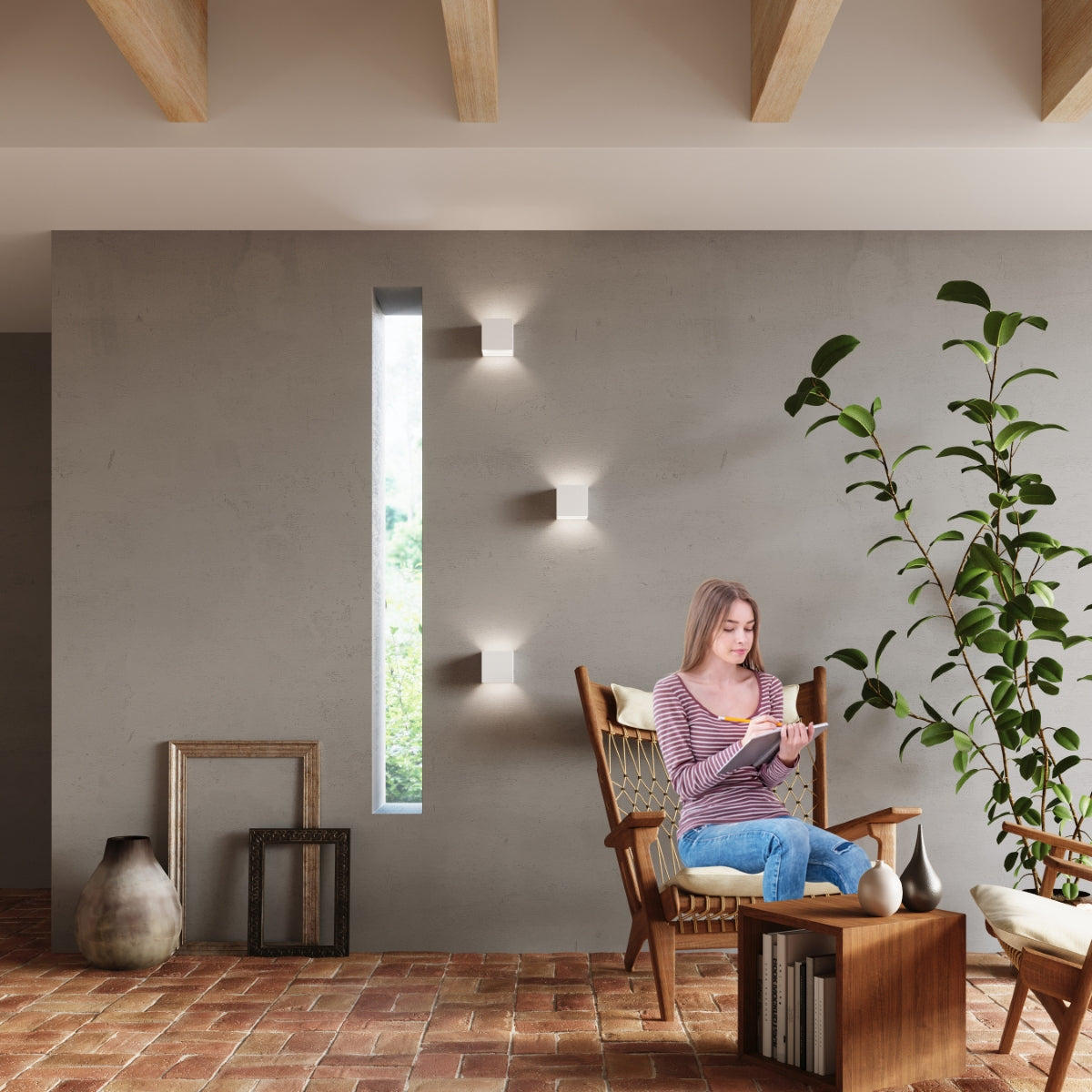 Væglampe LUCA LED IP54 hvid - Billede 12