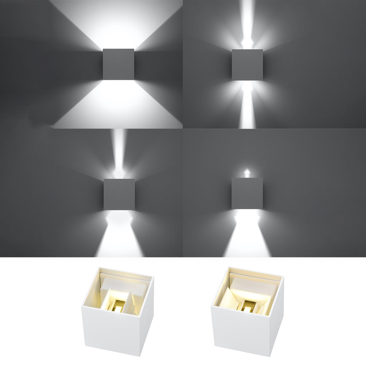 Væglampe LUCA LED IP54 hvid - Billede 7