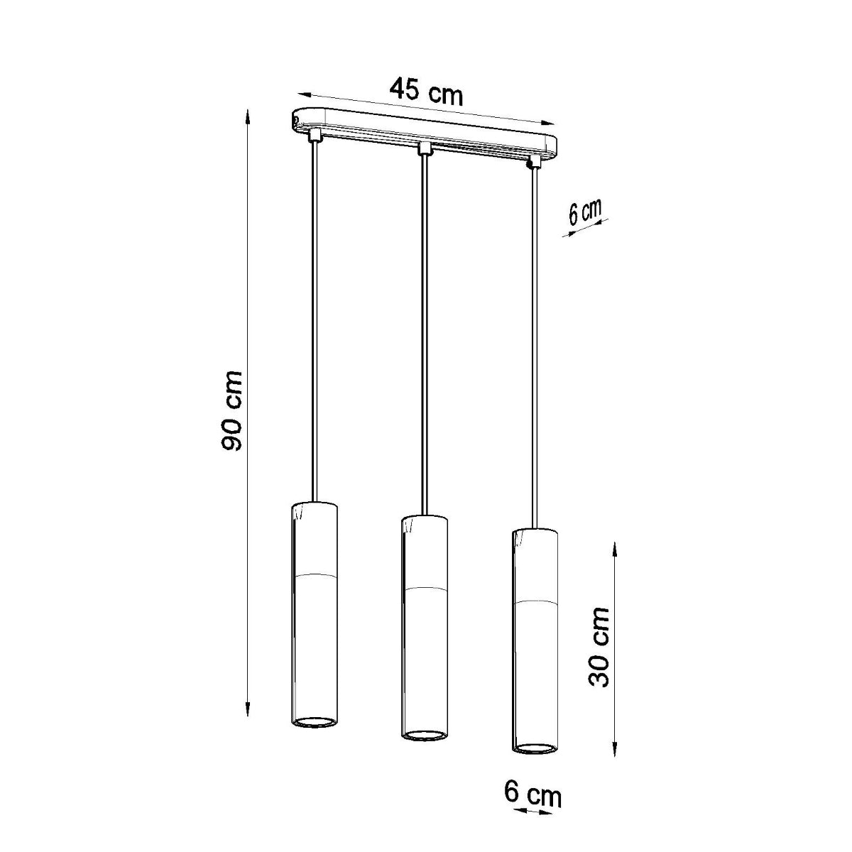 Pendel lampe PABLO 3 hvid - Billede 4