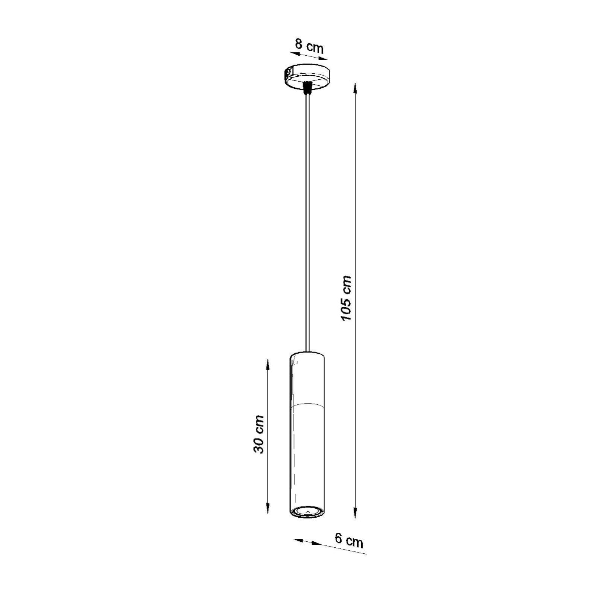 Pendellampe BORGIO 1 hvid - Billede 4