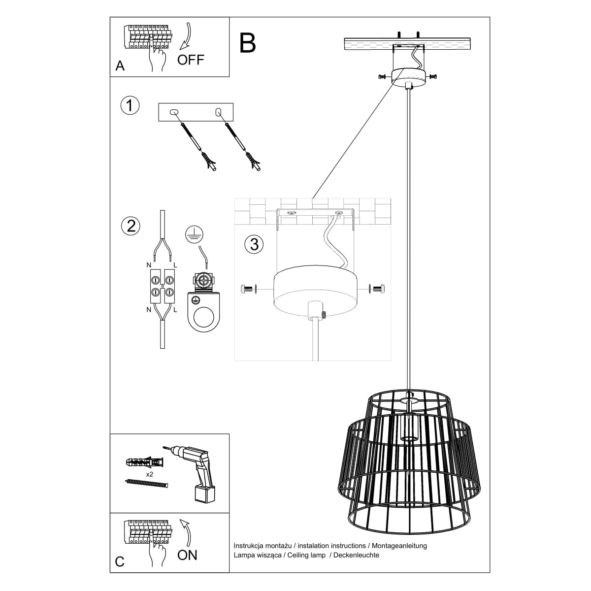 Pendellampe GATE hvid - Billede 5