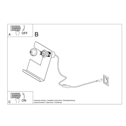 Bordlampe INCLINE hvid - Billede 5