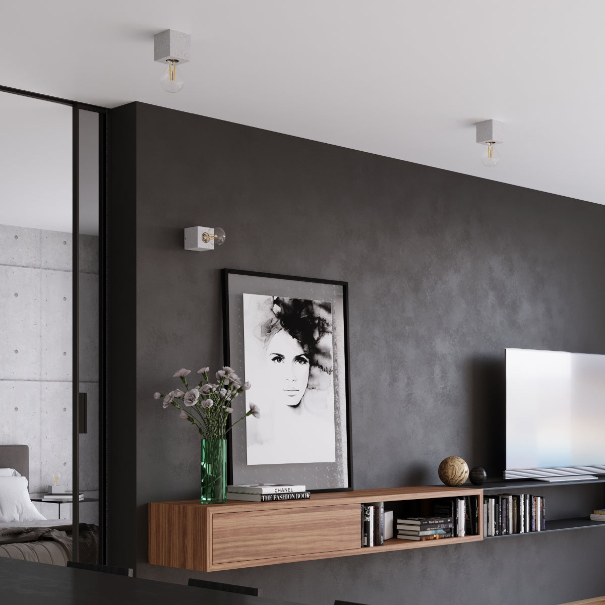 Loftslampe ARIZ beton - Billede 6