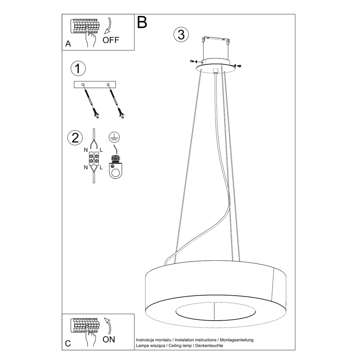 Lysekrone SATURNO SLIM 50 - Billede 5