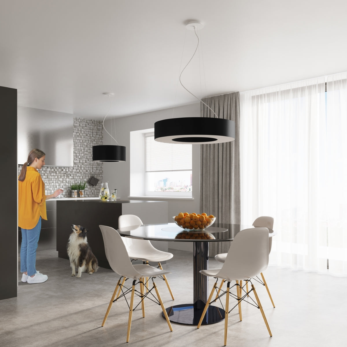 Lysekrone SATURNO 90 sort - Billede 6