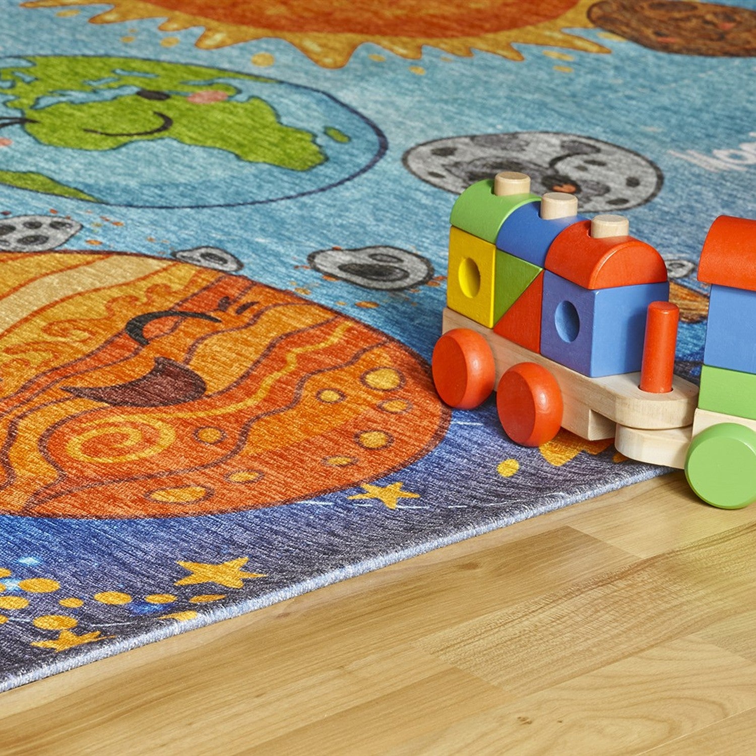 Sympathy Kids 240 Solar System Børnetæppe Med Verdensrum Design - Billede 3