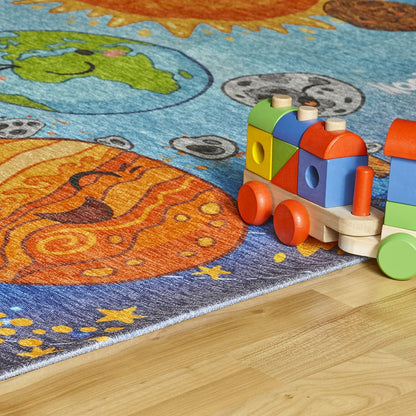 Sympathy Kids 240 Solar System Børnetæppe Med Verdensrum Design - Billede 3