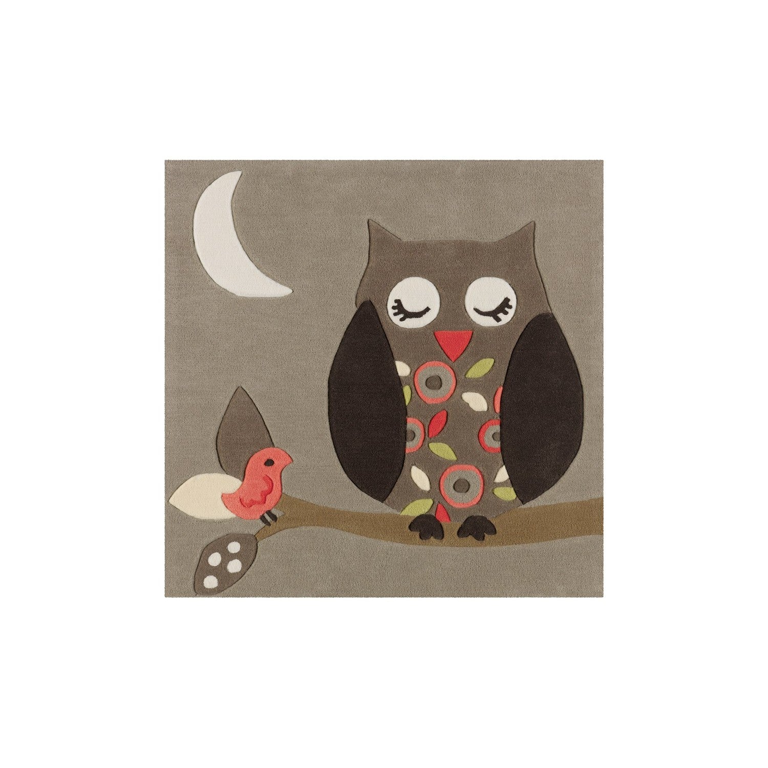 Joy 4190 Owl ECKIG Flerfarvet Motivtæppe - Hovedbillede