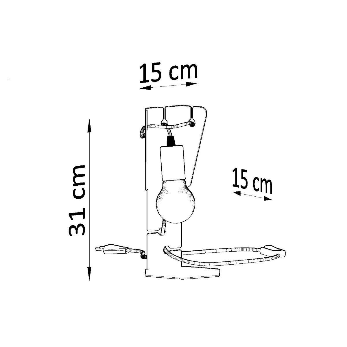 Bordlampe ARBY hvid - Billede 4