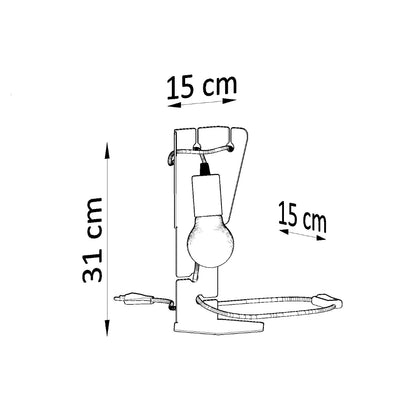 Bordlampe ARBY hvid - Billede 4