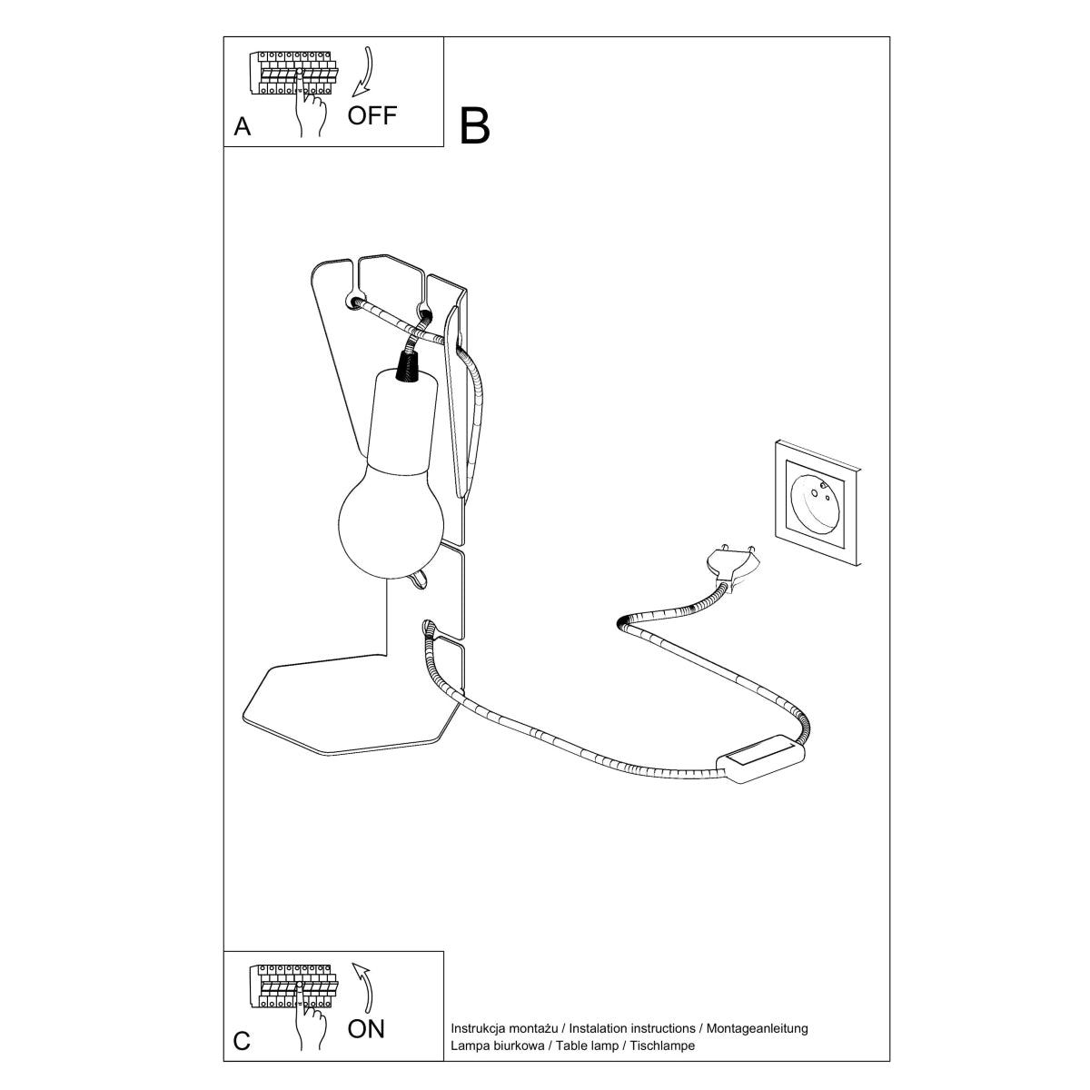 Bordlampe ARBY hvid - Billede 5
