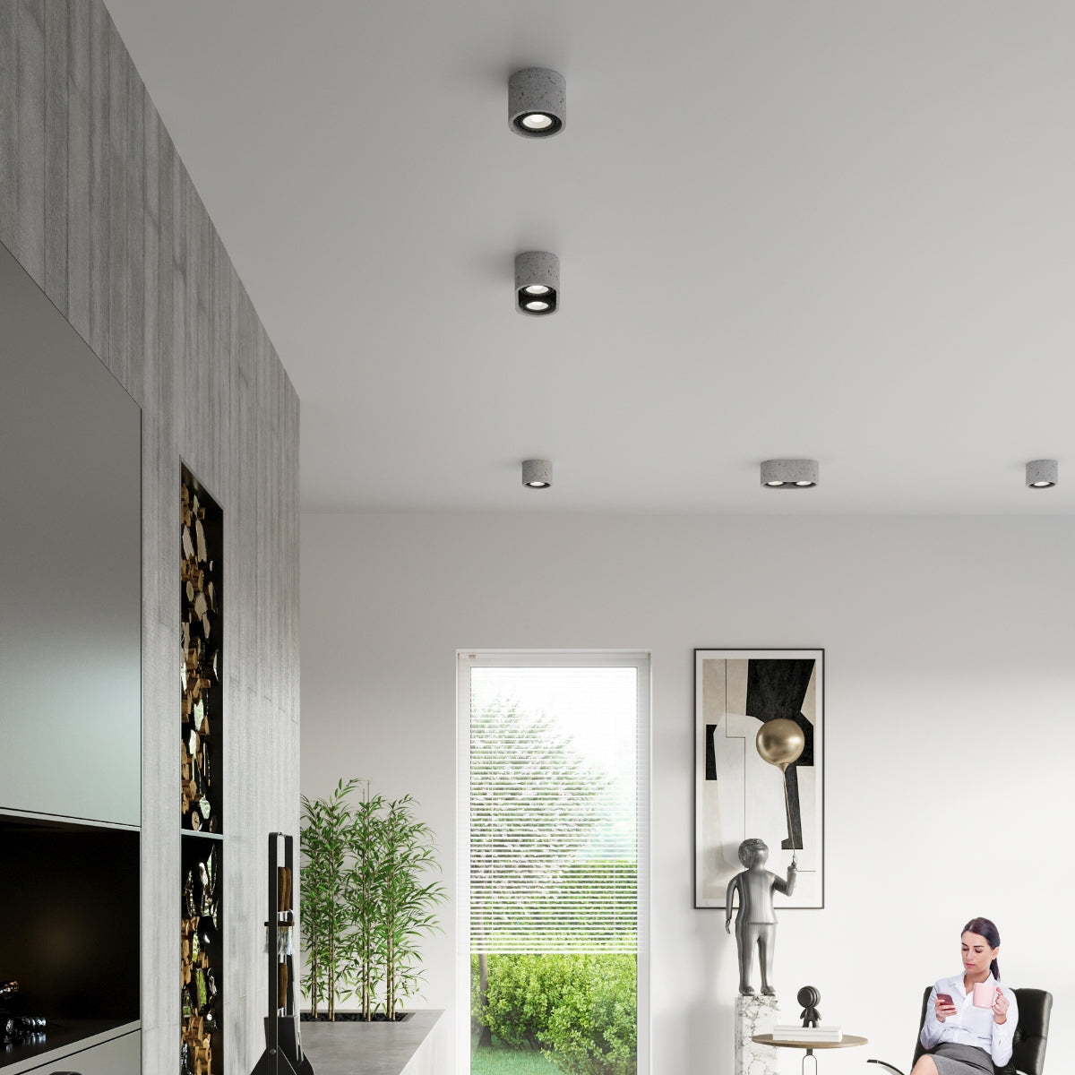 Loftslampe BASIC 1 beton - Billede 7