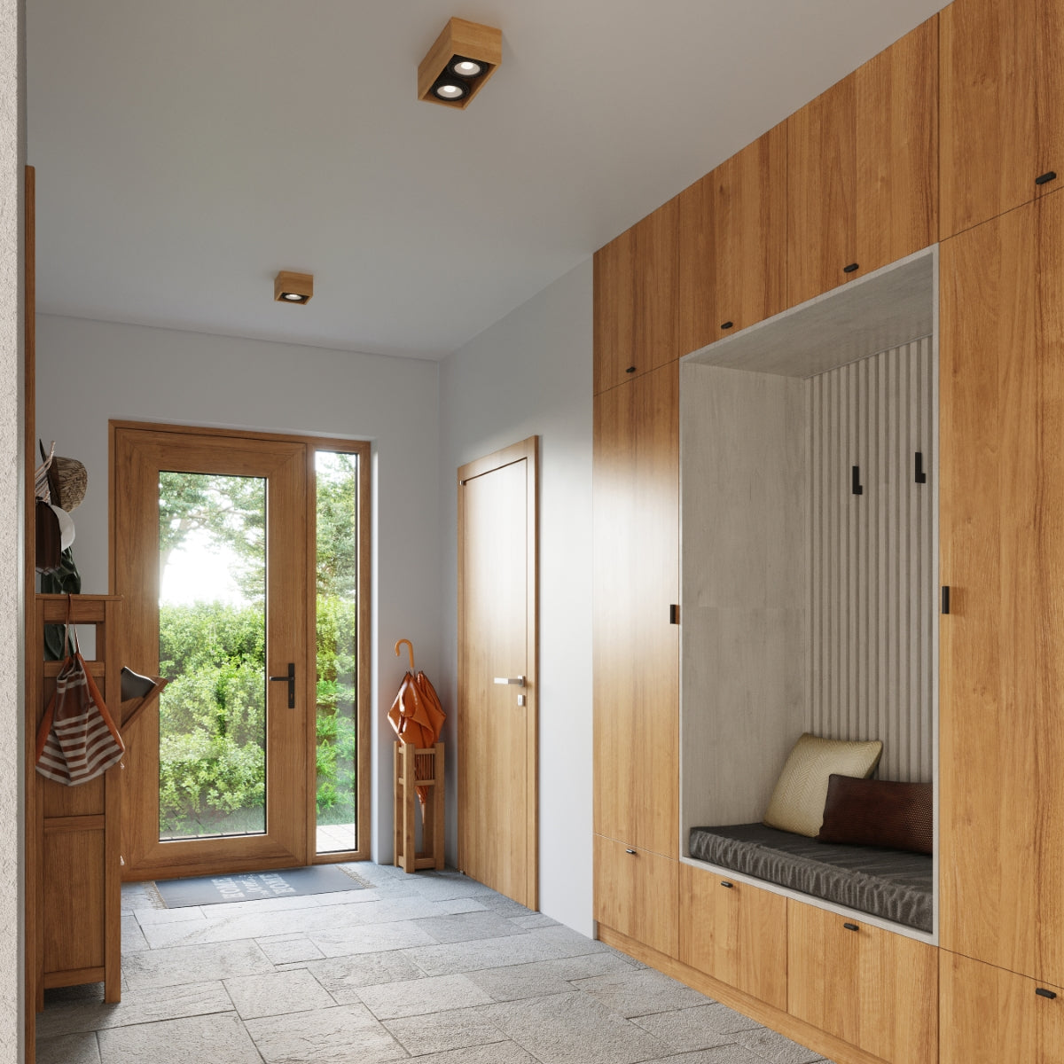 Loftlampe QUATRO 2 naturtræ - Billede 6