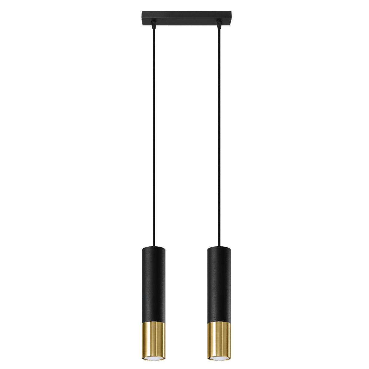 Pendellampe LOOPEZ 2 sort/guld - Billede 2