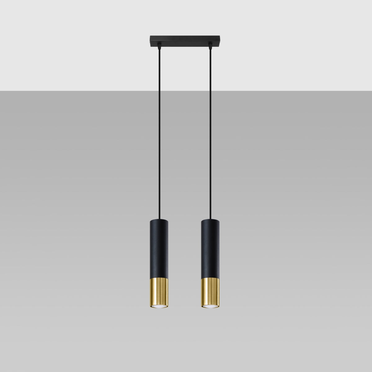 Pendellampe LOOPEZ 2 sort/guld - Billede 3