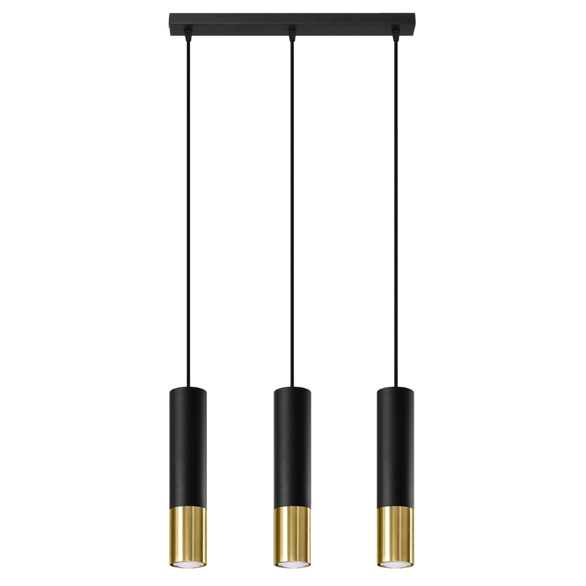 Pendellampe LOOPEZ 3L sort/guld - Billede 2