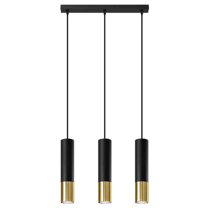Pendellampe LOOPEZ 3L sort/guld - Billede 2