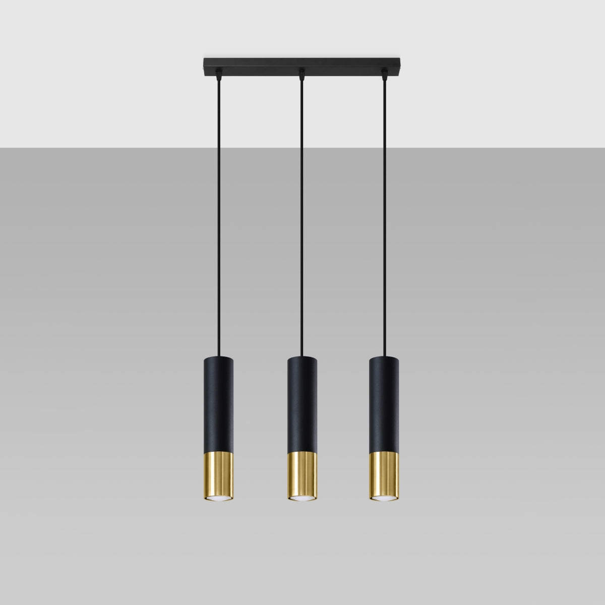 Pendellampe LOOPEZ 3L sort/guld - Billede 3