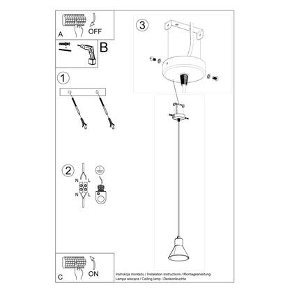 Pendellampe TALEJA 1 [ES111] hvid - Billede 5