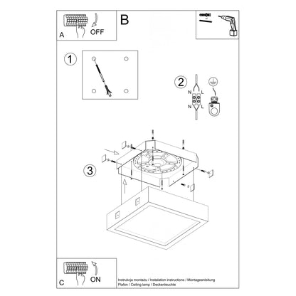 Loftslampe RIZA beton - Billede 5