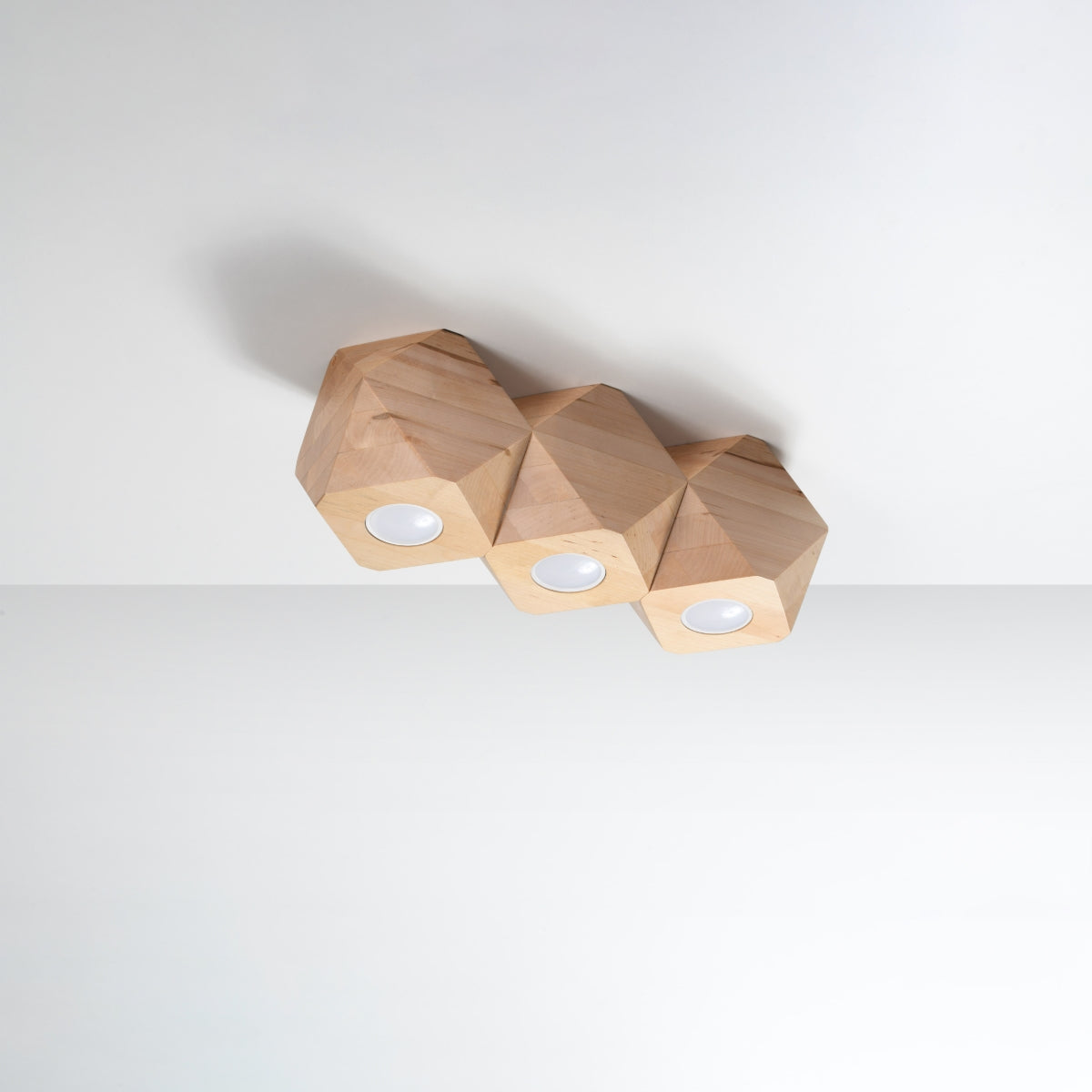 Loftslampe WOODY 3 naturtræ - Billede 3