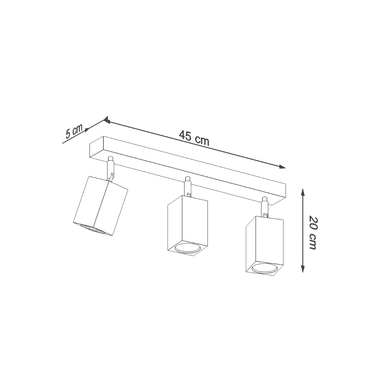 Loftslampe KEKE 3 eg - Billede 4