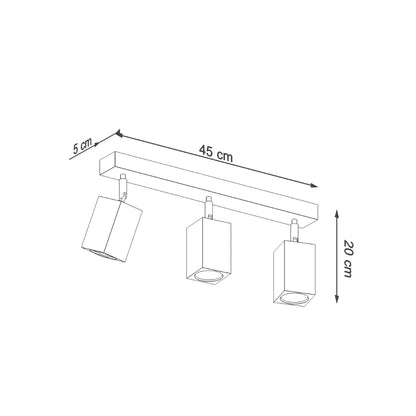 Loftslampe KEKE 3 eg - Billede 4