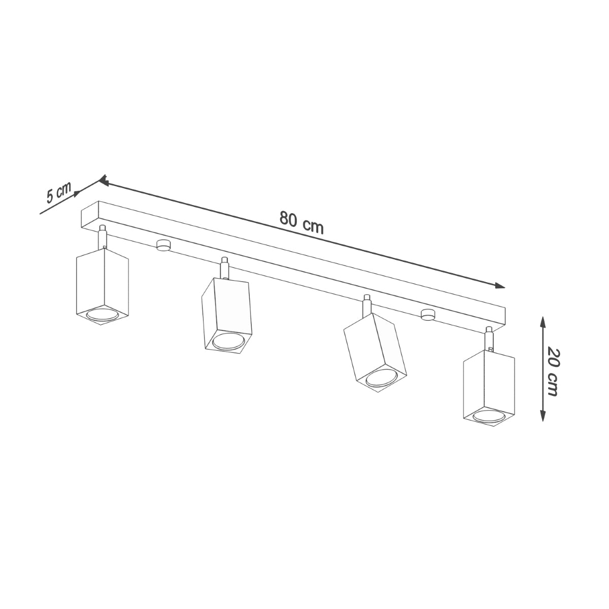 Loftslampe KEKE 4 eg - Billede 4